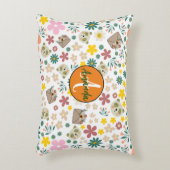 Stilvolle erste monogramm Kinderzimmer Mädchen pin Dekokissen (Vorderseite(Vertikal))