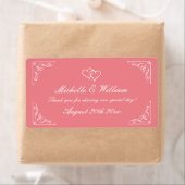 Stilvolle Etiketten für Korallenhochzeiten oder Wa (Insitu)