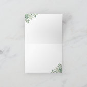 Stilvolle Eukalyptus-Blätter Vielen Dank Dankeskarte (Innenseite)