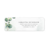 Stilvolle Eukalyptus Botanische Rücksendeadresse (Vorne)