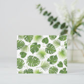 Stilvolle exotische tropische Blätter Muster Postkarte (Stehend Vorderseite)