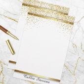 Stilvolle Extravagante Gold Glitzer Streifen auf W Briefpapier