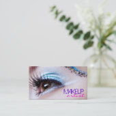 Stilvolle Eye Shadow - Makeup Artist Visitenkarte (Stehend Vorderseite)