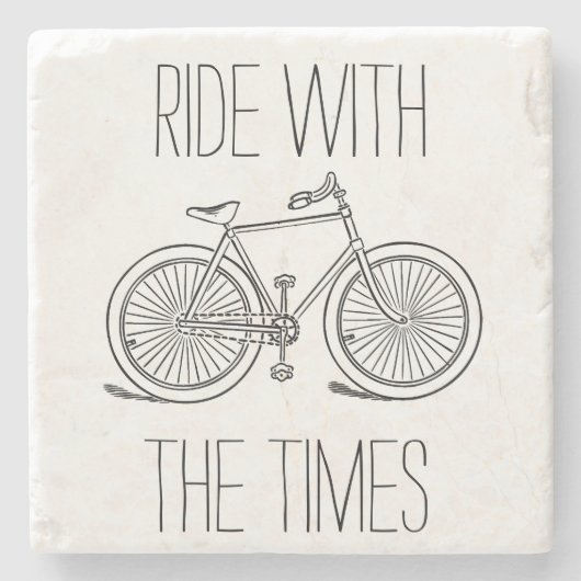 Stilvolle Fahrt mit dem Times Bicycle Steinuntersetzer (Vorderseite)