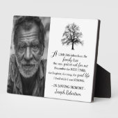 Stilvolle Familienbaum | Foto Keepake Memorial Fotoplatte (Seite)