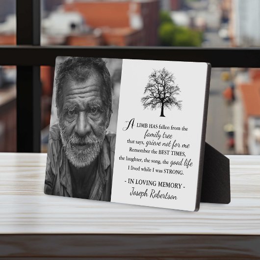 Stilvolle Familienbaum | Foto Keepake Memorial Fotoplatte