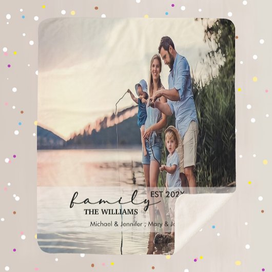 Stilvolle Familienfreundlichkeit | Personalisierte Sherpadecke