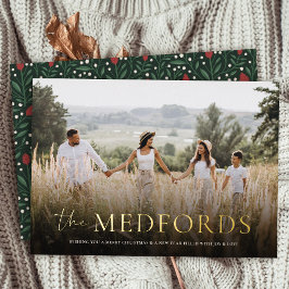 Stilvolle Familienname Elegante Flora Zurück zu We Folien Feiertagskarte