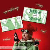 Stilvolle Farbe Grün mit Logo und Monogramm Visitenkarte