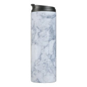Stilvolle Farbe Weiß & Grau Marmor Thermosbecher (Nach rechts gedreht)