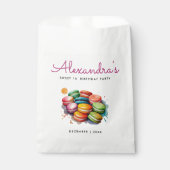 Stilvolle Farben Macarons Sweet 16 Bake Watercolor Geschenktütchen (Vorderseite)