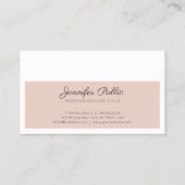 Stilvolle Farben Moderne Kunst, Schlichtes Design Visitenkarte (Rückseite)