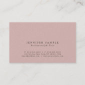 Stilvolle Farben Modernes Design Pearl Finish Luxu Visitenkarte (Rückseite)