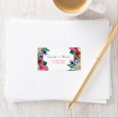 Stilvolle Farbenflorale Bouquet Design Adressaufkleber (Insitu)