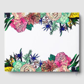 Stilvolle Farbenflorale Bouquet Design Gästebuch (Rückseite)