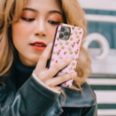 Stilvolle farbenfrohe Blume auf rosafarbenem Hinte Case-Mate iPhone Hülle