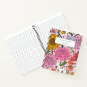 Stilvolle farbenfrohe Blume Botanischer Chic Notizblock (Innenseite)