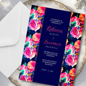 Stilvolle farbenfrohe Blume Einladung