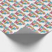 Stilvolle farbenfrohe Blumen Ostergrüße Geschenkpapier (Ecke)