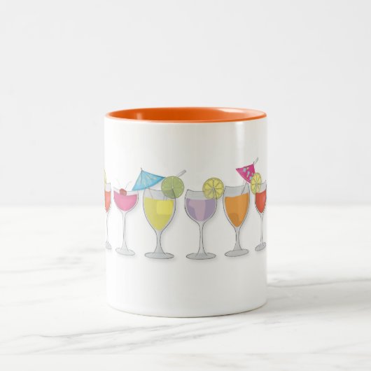 Stilvolle farbenfrohe Cocktail Drinks Einfach Whim Zweifarbige Tasse (Mittel)