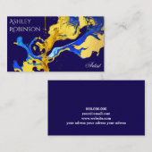 Stilvolle farbenfrohe Künstlermalerei Dekorator Visitenkarte (Vorne/Hinten)