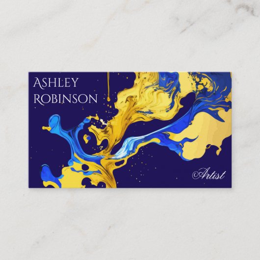 Stilvolle farbenfrohe Künstlermalerei Dekorator Visitenkarte (Vorderseite)