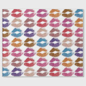 Stilvolle farbenfrohe Lippen #6 Geschenkpapier (Flach)