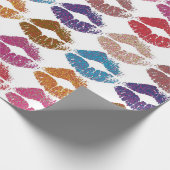 Stilvolle farbenfrohe Lippen #6 Geschenkpapier (Ecke)