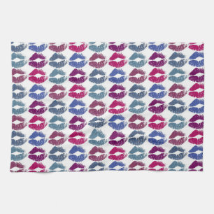Stilvolle farbenfrohe Lippen #7 Handtuch