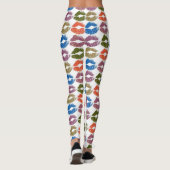 Stilvolle farbenfrohe Lippen #8 Leggings (Rückseite)