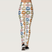 Stilvolle farbenfrohe Lippen Leggings (Rückseite)