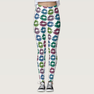 Stilvolle farbenfrohe Lips #10 Leggings