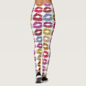 Stilvolle farbenfrohe Lips #11 Leggings (Rückseite)