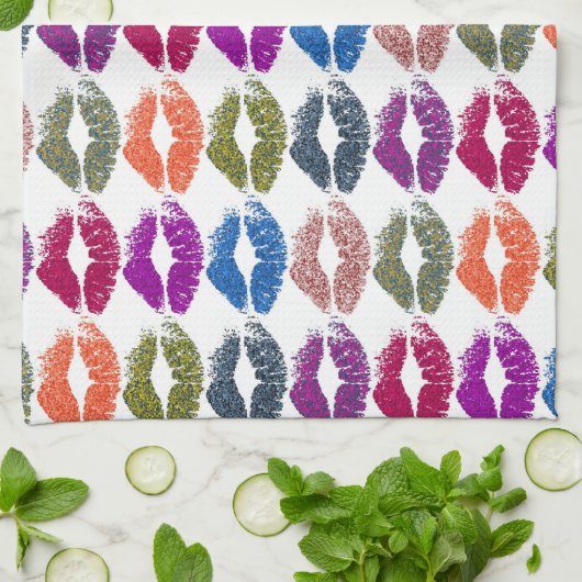 Stilvolle farbenfrohe Lips #13 Küchentuch (Gefaltet)