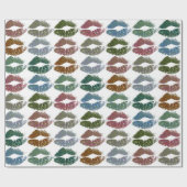 Stilvolle farbenfrohe Lips #15 Geschenkpapier (Flach)