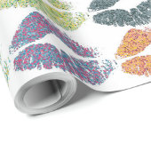 Stilvolle farbenfrohe Lips #16 Geschenkpapier (Rolleneckpunkt)