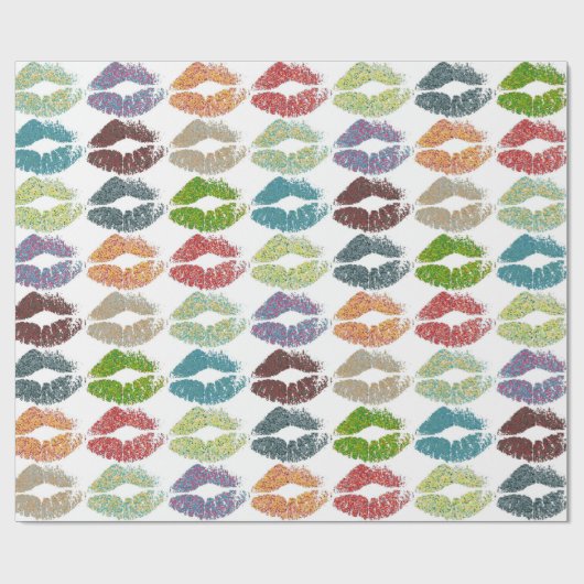 Stilvolle farbenfrohe Lips #16 Geschenkpapier (Flach)