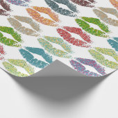 Stilvolle farbenfrohe Lips #16 Geschenkpapier (Ecke)