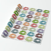 Stilvolle farbenfrohe Lips #16 Geschenkpapier (Ungerollt)