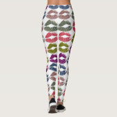 Stilvolle farbenfrohe Lips #18 Leggings (Rückseite)
