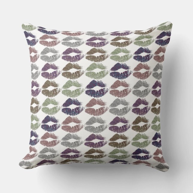Stilvolle farbenfrohe Lips #19 Kissen (Vorderseite)