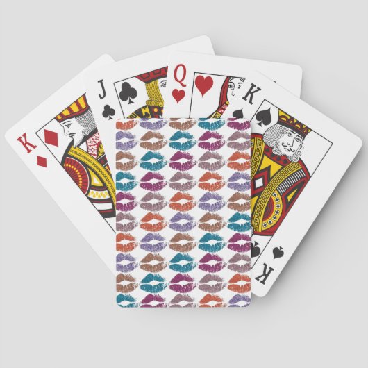 Stilvolle farbenfrohe Lips #20 Spielkarten (Rückseite)