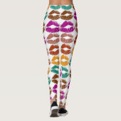 Stilvolle farbenfrohe Lips #22 Leggings (Rückseite)