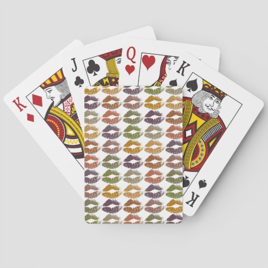 Stilvolle farbenfrohe Lips #25 Spielkarten (Rückseite)