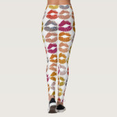 Stilvolle farbenfrohe Lips #26 Leggings (Rückseite)