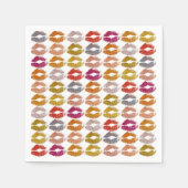 Stilvolle farbenfrohe Lips #26 Serviette (Vorderseite)
