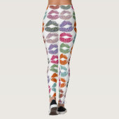 Stilvolle farbenfrohe Lips #27 Leggings (Rückseite)