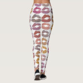 Stilvolle farbenfrohe Lips #28 Leggings (Rückseite)