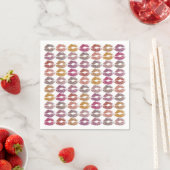 Stilvolle farbenfrohe Lips #28 Serviette (Beispiel)