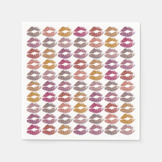 Stilvolle farbenfrohe Lips #28 Serviette (Vorderseite)